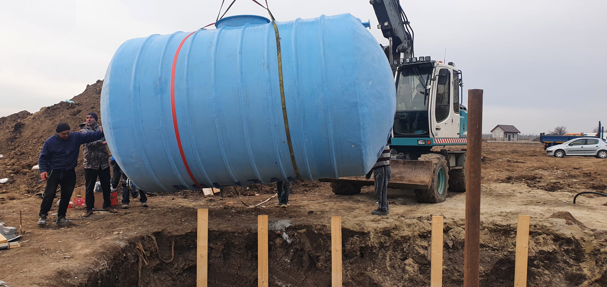 Montaj rezervor industrial